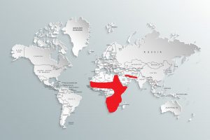 Leefgebied jachtluipaard